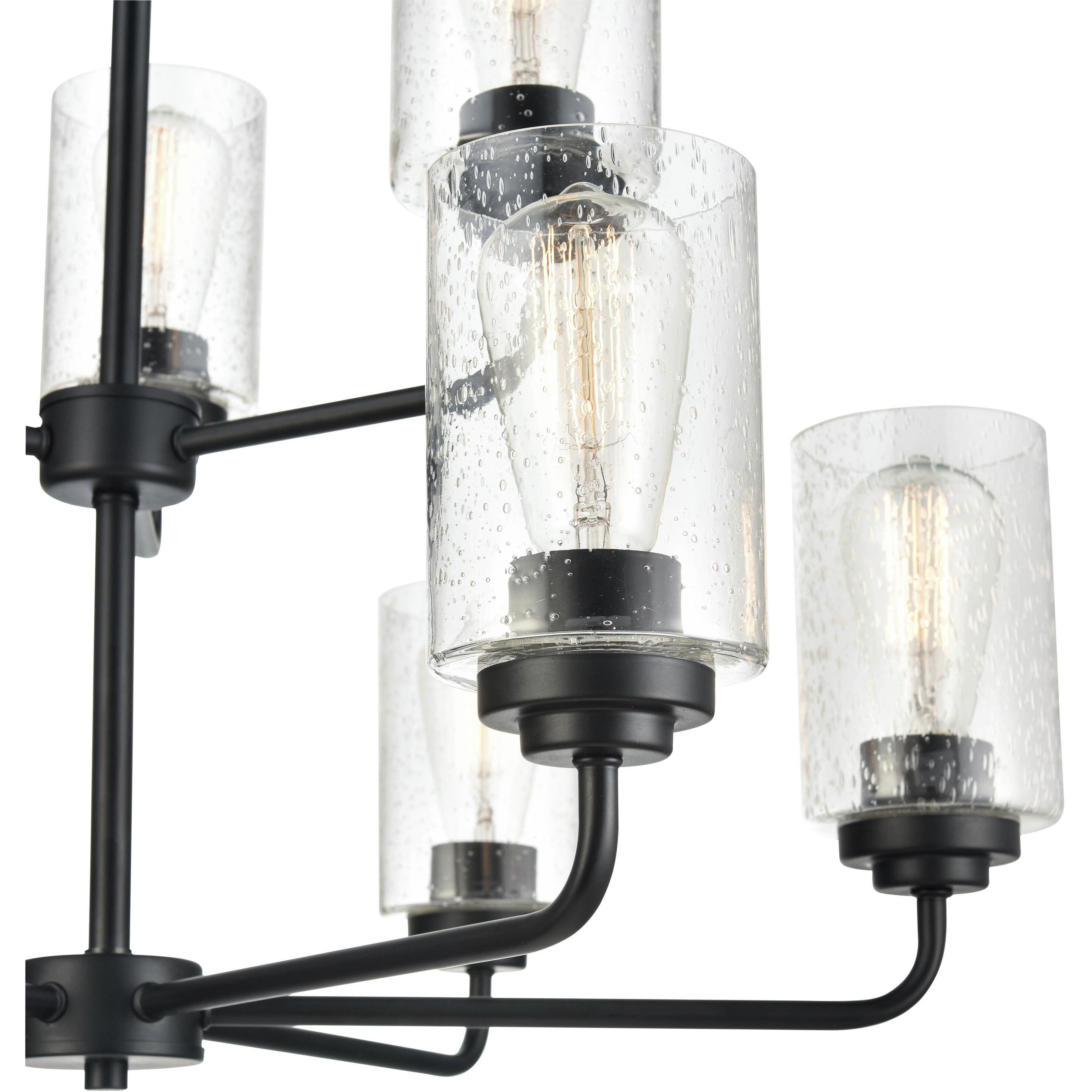 Moven 9 Light 28 inch Matte Black Chandelier Ceiling Light